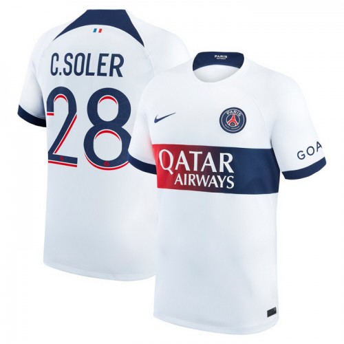 Maillot de Foot Paris Saint-Germain C. Soler 28 Exterieur 2023-24 Maillot de Foot Paris Saint-Germain C. Soler 28 Exterieur 2023-24